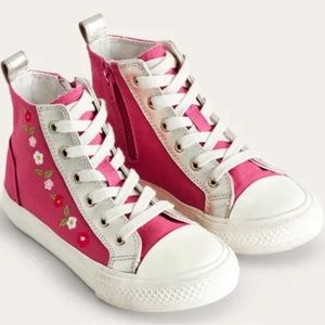 Mini Boden Embroidered Canvas Hightop